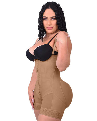 Shapewear for Women Tummy Control Body Shaper Butt Lifter Thigh Slimmer Faja Plus Size with Zipper Crotch