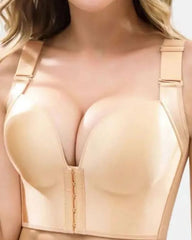 Women Front Closure&Wide Straps Longline Cup Full Coverage Push Up Bra